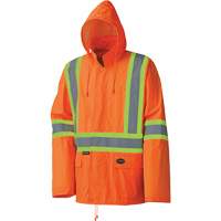 5598 Lightweight Waterproof Rain Suit, Polyester/PVC, Small, High Visibility Orange Ottawa Fastener Supply