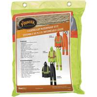 5599 Lightweight Waterproof Rain Suit, Polyester/PVC, X-Small, High Visibility Lime-Yellow Ottawa Fastener Supply
