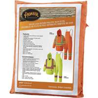 5608 210D Waterproof Rain Suit, Polyester/PVC, Small, High Visibility Orange Ottawa Fastener Supply