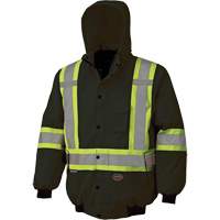 5026 Veste aviateur imperm&eacute;able 7 en 1, Polyester, Noir, Grand Ottawa Fastener Supply