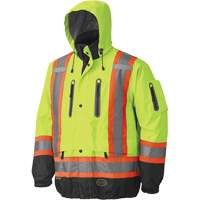 5201 Veste imperm&eacute;able et respirante de premi&egrave;re qualit&eacute;, Polyester, Noir/Jaune lime haute visibilit&eacute;, Grand Ottawa Fastener Supply