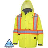 5031 Waterproof Quilted Safety Parka, High Visibility Lime-Yellow, Small Ottawa Fastener Supply