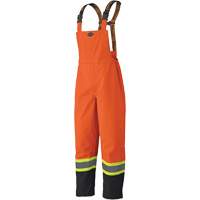 5404 300D Trilobal Ripstop Waterproof Bib Pants, Polyester, Small, Black/High Visibility Orange Ottawa Fastener Supply
