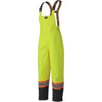 5405 300D Trilobal Ripstop Waterproof Bib Pants, Polyester, X-Small, High Visibility Lime-Yellow Ottawa Fastener Supply