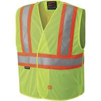 6916A Flame Resistant Safety Vest, High Visibility Lime-Yellow, Medium/Small, Polyester Ottawa Fastener Supply