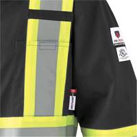 7702BKT FR-Tech&reg; Arc-Rated Coverall, Size 40 (Tall), Black, 10 cal/cm² Ottawa Fastener Supply