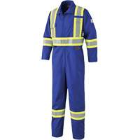 7706 FR-Tech&reg; Flame-Resistant Coverall with Leg Zippers, Size 36, Royal Blue, 9.7 cal/cm² Ottawa Fastener Supply