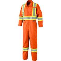 7705T FR-Tech&reg; Flame-Resistant Coverall with Leg Zippers, Size 40 (Tall), High Visibility Orange, 9.7 cal/cm² Ottawa Fastener Supply