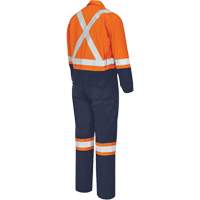 7702BB FR-Tech&reg; 2-Tone Safety Coverall, Size 36, Navy Blue/Orange, 10 cal/cm² Ottawa Fastener Supply