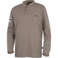 331 Chandail Henley en tricot interlock ignifuge, Petit, Beige Ottawa Fastener Supply