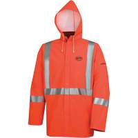 576J High-Visibility FR Rain Jacket, Small, High Visibility Orange Ottawa Fastener Supply