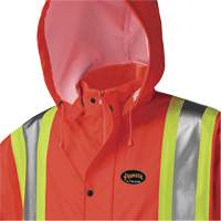 5896 Flame Resistant Waterproof Long Coat, Small, High Visibility Orange Ottawa Fastener Supply
