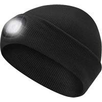 5678 Tuque en tricot avec lampe frontale &agrave; DEL, Doublure en Molleton, Taille unique, Noir Ottawa Fastener Supply