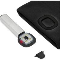 5678 Tuque en tricot avec lampe frontale &agrave; DEL, Doublure en Molleton, Taille unique, Noir Ottawa Fastener Supply