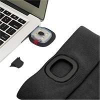 5678 Tuque en tricot avec lampe frontale &agrave; DEL, Doublure en Molleton, Taille unique, Noir Ottawa Fastener Supply