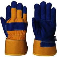 630 Blue Insulated Fitter's Gloves, One Size, Split Cowhide Palm, Boa Inner Lining Ottawa Fastener Supply