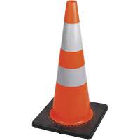 183 Premium Flexible Safety Cone, 28", Orange, 4" & 6" Reflective Collar(s) Ottawa Fastener Supply
