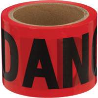 Danger Tape, Bilingual, 3" W x 200' L, 1.5 mils, Black on Red SHE797 | Ottawa Fastener Supply