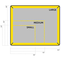 Small Ultra-Filter Pad, 0.8 US gal. Capacity, 2.5' W x 2' L x 3" H, Foam Wall Ottawa Fastener Supply