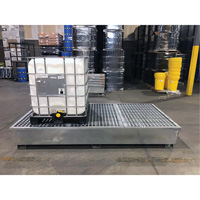 Steel Ultra-Twin IBC Spill Pallet&reg;, 370 US gal. Spill Capacity, 103.8" x 26.8" x 51.1" Ottawa Fastener Supply