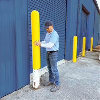 Ultra-Post Protector, 4" dia. x 52" l, Jaune Ottawa Fastener Supply