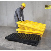 4-Drum Nestable Ultra-Spill Pallet&reg;, 66 US gal. Spill Capacity, 51" x 51" x 10" Ottawa Fastener Supply