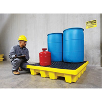 4-Drum Nestable Ultra-Spill Pallet&reg;, 66 US gal. Spill Capacity, 51" x 51" x 10" Ottawa Fastener Supply