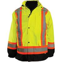 7-in-1 Jacket, Polyester, High Visibility Orange, Small SHF964 | Ottawa Fastener Supply