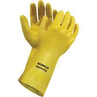 Dura-Fit Reusable Gloves, Size Small/7, 12" L, Latex, Flock-Lined Inner Lining, 20-mil Ottawa Fastener Supply