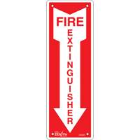 "Fire Extinguisher" Sign, 12" x 4", Aluminum, English with Pictogram Ottawa Fastener Supply