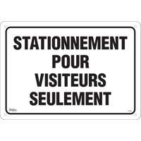 Enseigne  Stationnement pour visiteurs , 14" x 20", Aluminium, Français Ottawa Fastener Supply