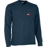 Gridiron Long-Sleeved Pocket-T-Shirt, Men's, Small, Blue Ottawa Fastener Supply