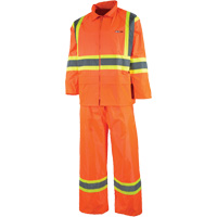 Sealed Rain Suit, Nylon/PVC, X-Small, High Visibility Orange Ottawa Fastener Supply