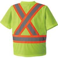 5993P Mesh Safety T-Shirt, Polyester, Small, High Visibility Lime-Yellow Ottawa Fastener Supply