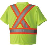6989 Traffic Micro Mesh T-Shirt, X-Small, High Visibility Lime-Yellow Ottawa Fastener Supply