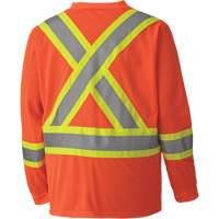6984 Traffic Micro Mesh Long-Sleeved Safety Shirt, Small, High Visibility Orange Ottawa Fastener Supply