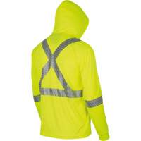 6965 Bird's-Eye Safety Hoodie, Small, High Visibility Lime-Yellow Ottawa Fastener Supply