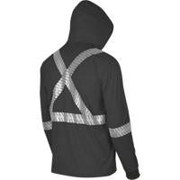 6966 Bird's-Eye Safety Hoodie, Small, Black Ottawa Fastener Supply
