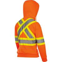 6924W Women's Fleece Hoodie with Zipper, Polyester, X-Small, High Visibility Orange Ottawa Fastener Supply