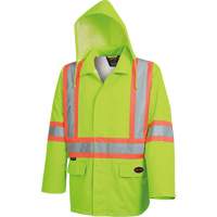 5628 The Rock  Waterproof Safety Jacket, Polyester/Polyurethane, High Visibility Lime-Yellow, Small Ottawa Fastener Supply
