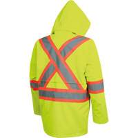 5628 The Rock  Waterproof Safety Jacket, Polyester/Polyurethane, High Visibility Lime-Yellow, Small Ottawa Fastener Supply