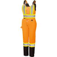 5040BBW Women's High-Visibility Waterproof Safety Overalls, Polyester, X-Small, Black/High Visibility Orange Ottawa Fastener Supply
