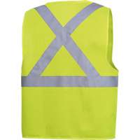 Safety Vest with 2" Tape, High Visibility Lime-Yellow, 4X-Large, Polyester, CSA Z96 Class 2 - Level 2 SHI027 | Ottawa Fastener Supply