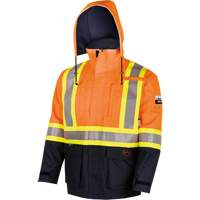4484 Manteau de s&eacute;curit&eacute; Defender antistatique/ignifuge/anti-arc &eacute;lectrique en trilamin&eacute;, Petit, Noir/Orange haute visibilit&eacute;, 11 cal/cm² Ottawa Fastener Supply