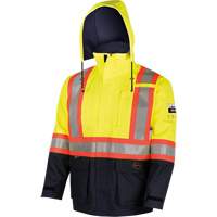 4485 Manteau de s&eacute;curit&eacute; Defender antistatique/ignifuge/anti-arc &eacute;lectrique en trilamin&eacute;, Petit, Noir/Jaune haute visibilit&eacute;, 11 cal/cm² Ottawa Fastener Supply