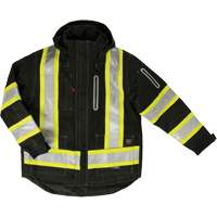 Ripstop 4-in-1 Safety Jacket, Polyester, Black, X-Small Ottawa Fastener Supply