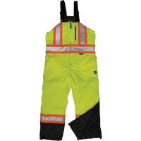 Ripstop Insulated Safety Bib Overall, Polyester, X-Small, High Visibility Lime-Yellow Ottawa Fastener Supply