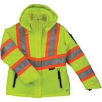 Womens Insulated Flex Safety Jacket, Polyester, High Visibility Lime-Yellow, X-Small Ottawa Fastener Supply