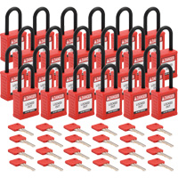 Standard Lockout Padlock, Safety Padlock, Keyed Different, Nylon, 1-1/2" Width Ottawa Fastener Supply