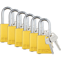 Lockout Padlock, Safety Padlock, Keyed Different, Aluminum, 1-1/2" Width SHJ186 | Ottawa Fastener Supply